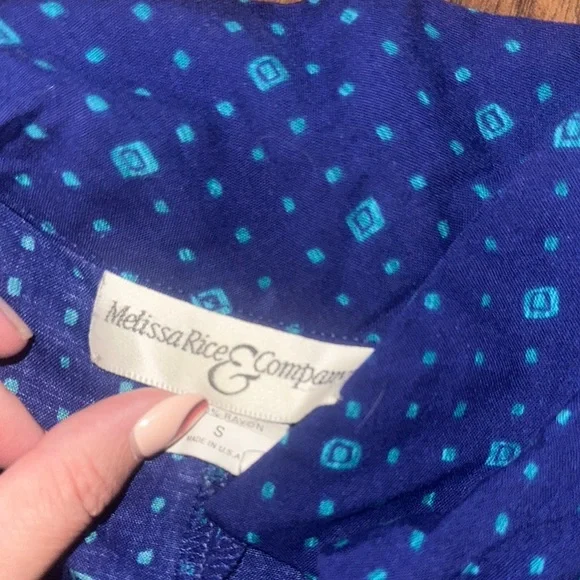 Blue Button-Up Top and Skirt Set - Picture 2 of 4